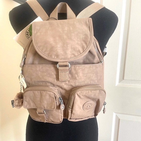 New Backpack  Kipling Firefly Up, Beige (True Beige) three pockets backpack - Picture 5 of 15